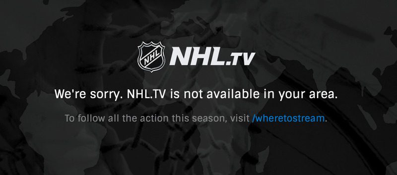 NHL TV Geo Error