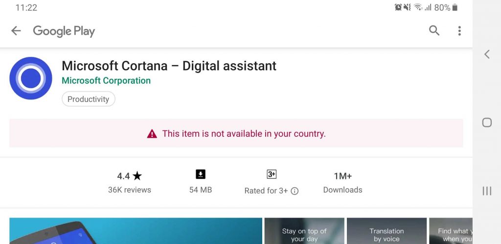 Google Play Error