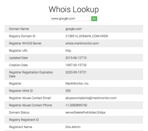 Free WHOIS IP Lookup Tool