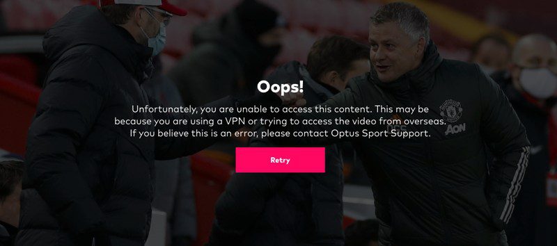 Optus Sport VPN Ban