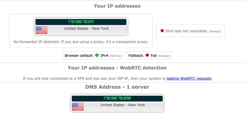 DNS Leak Test NordVPN