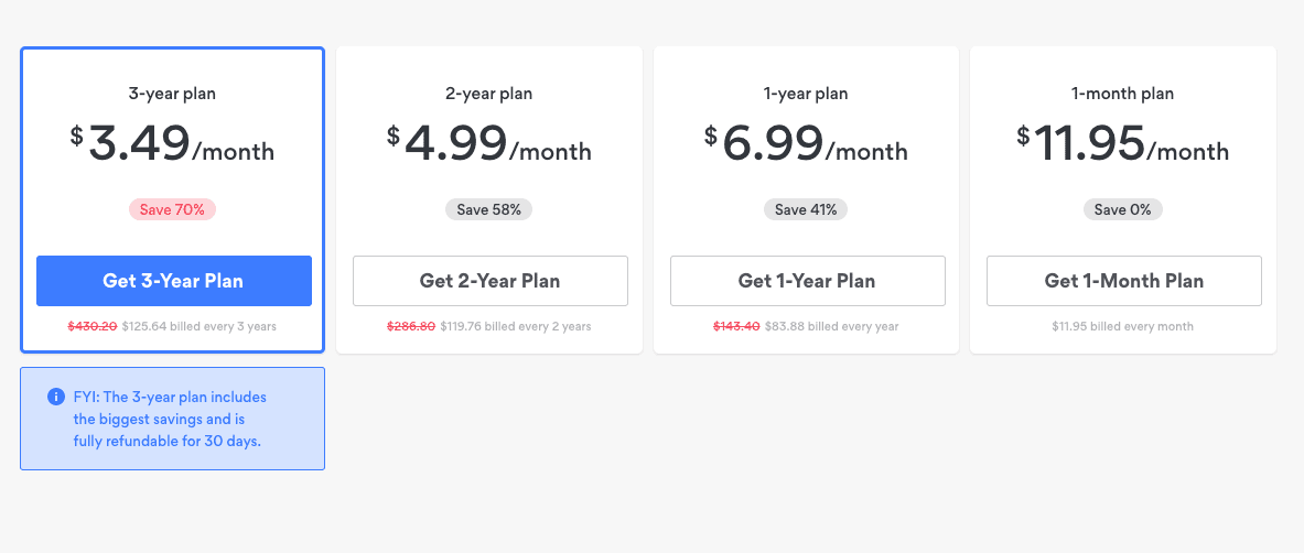 Pricing NordVPN