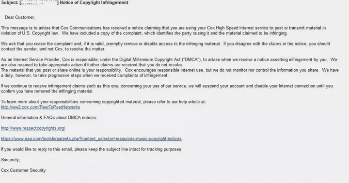 Copyright Message