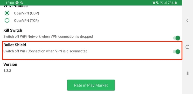 BulletVPN Bullet Shield