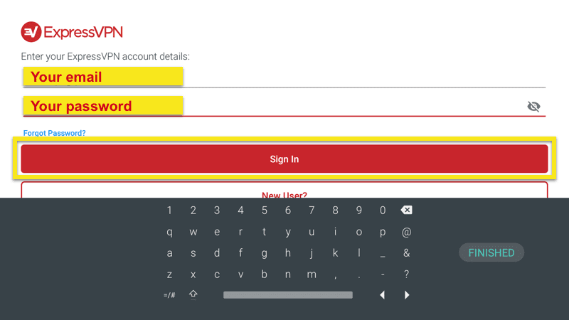 Sign in with your Account