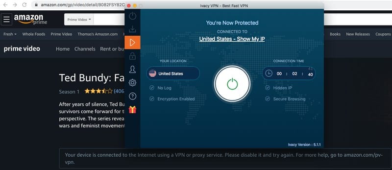 Ivacy Amazon Prime
