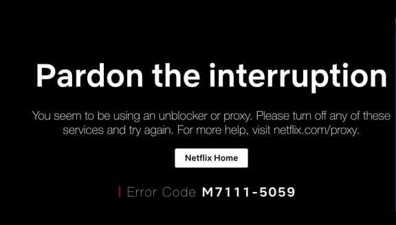 Netflix Error proxy