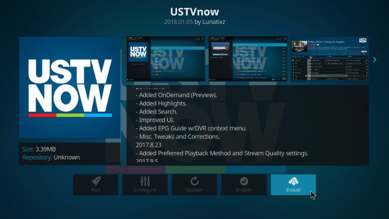Install USTV