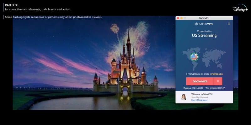 SaferVPN Disney+