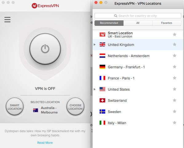 Choose your Preferred VPN Location