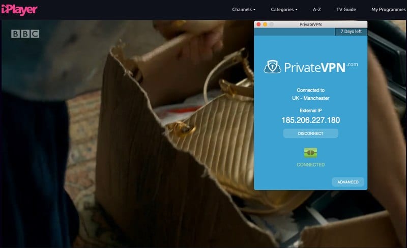 BBC iPlayer PrivateVPN