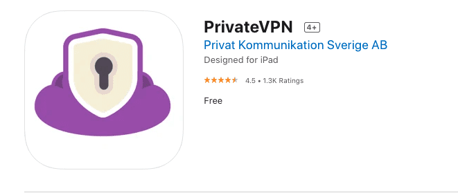 PrivateVPN iOS