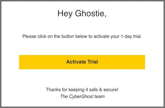 CyberGhost 1-day Free Trial