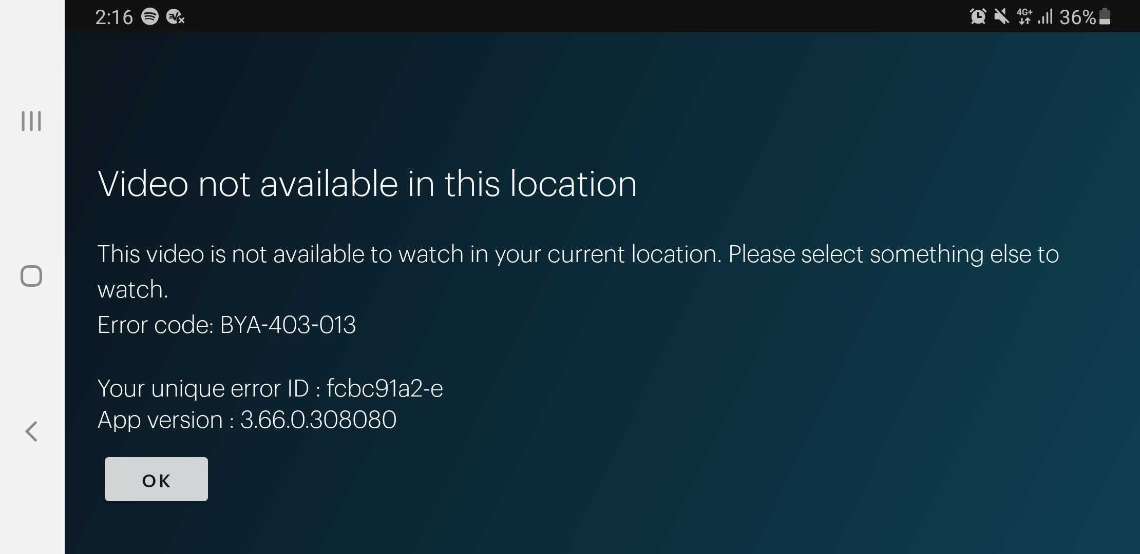 Hulu Error Message