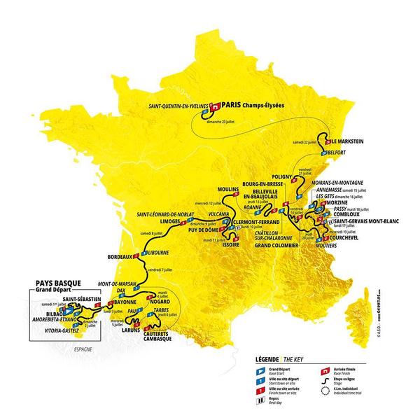 Tour de France 2023 Map