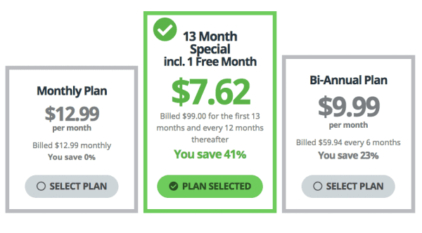 Buffered VPN - Pricing Plan