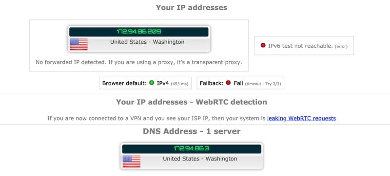 IP Leak Test PureVPN