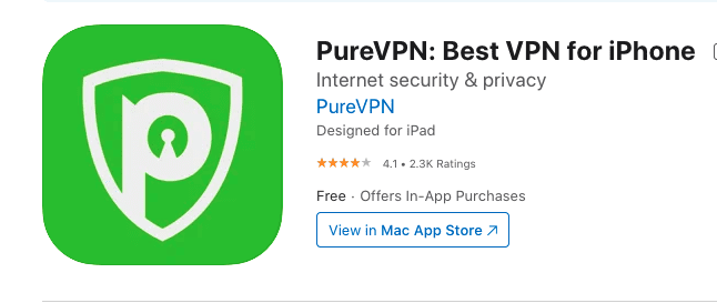 PureVPN Apple Store