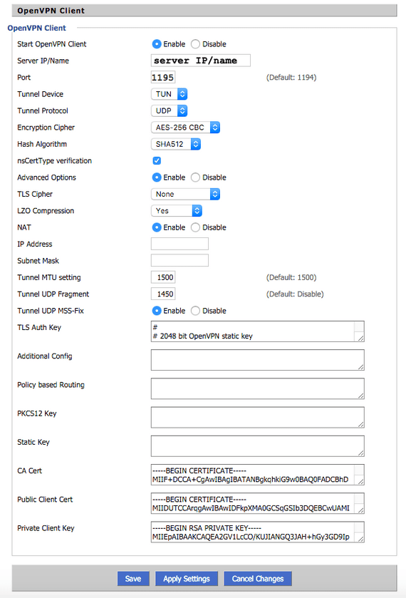 Linksys Routers - Enable OpenVPN Client