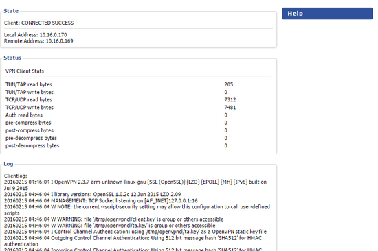 Linksys Routers - Status Connected