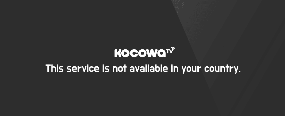 Kocowa Error message