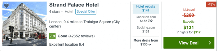 Hotel Reservation from Los Angeles