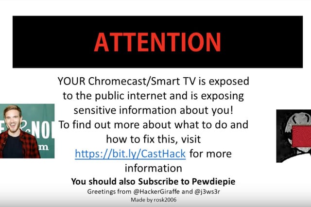 CastHack - Latest #PewDiePie Hack Exposes Chromecast and Router bug