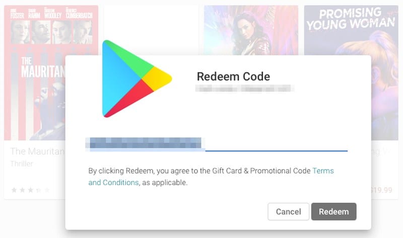 How to redeem gift cards and codes