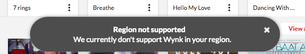 Wynk Geo-Error