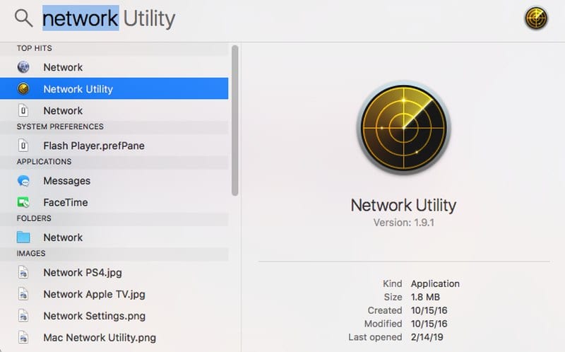 Network Utility Ping