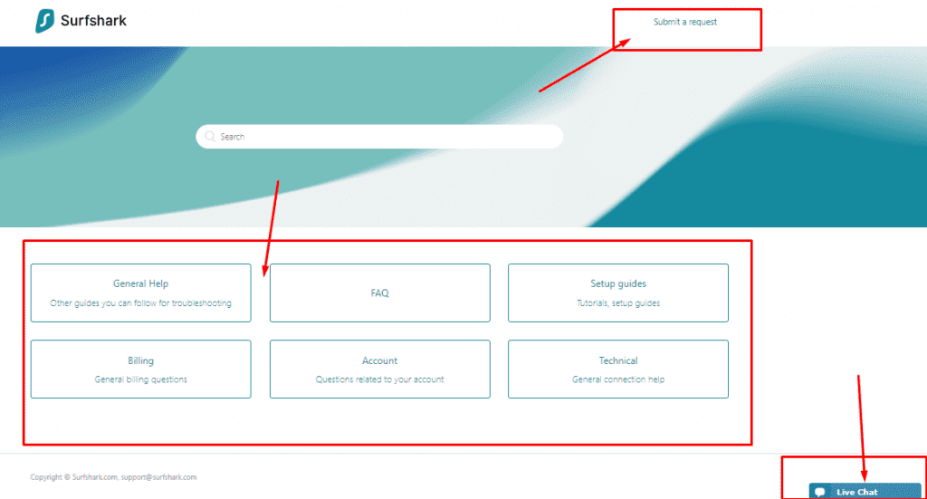 SurfShark Support
