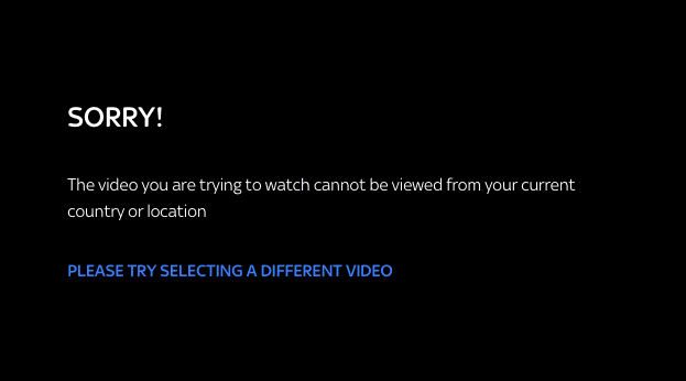 Sky Go Error