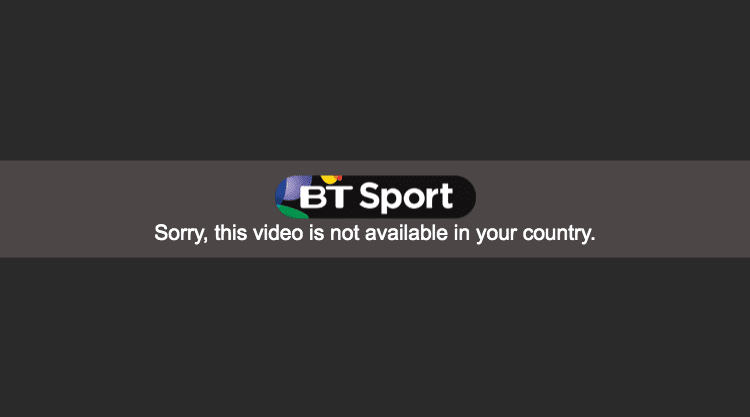 BT Sport Error