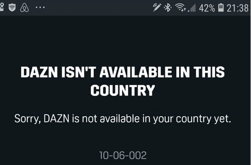 DAZN Error