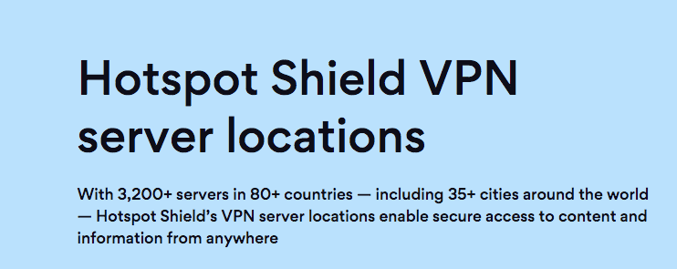 Hotspot Shield Servers