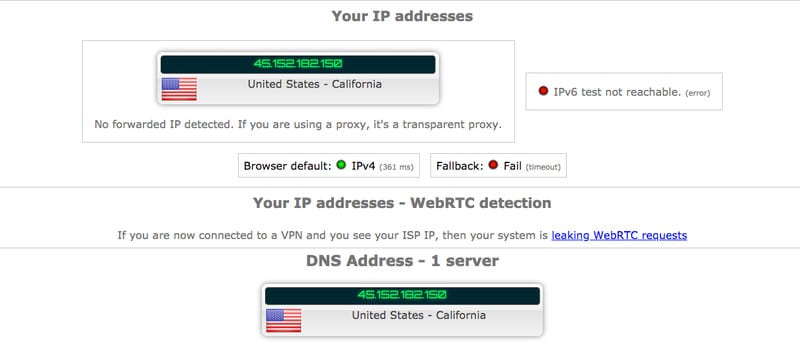 DNS Leak Proton