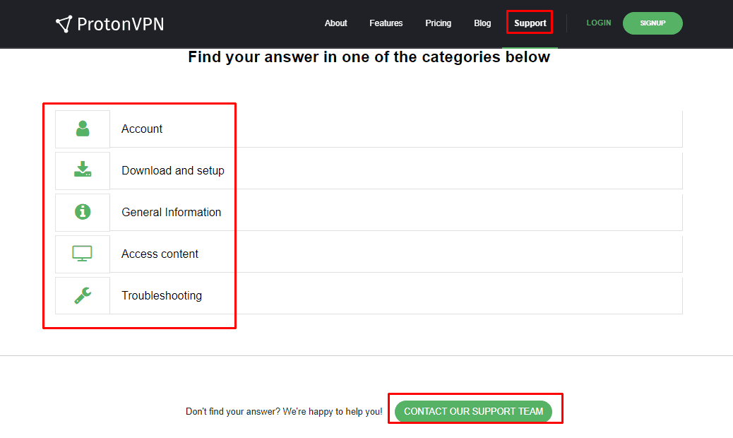 ProtonVPN Customer Support