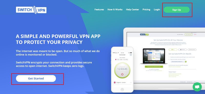 SwitchVPN Interface