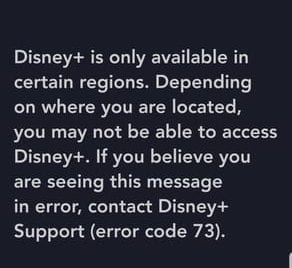 Disney+ Error Android