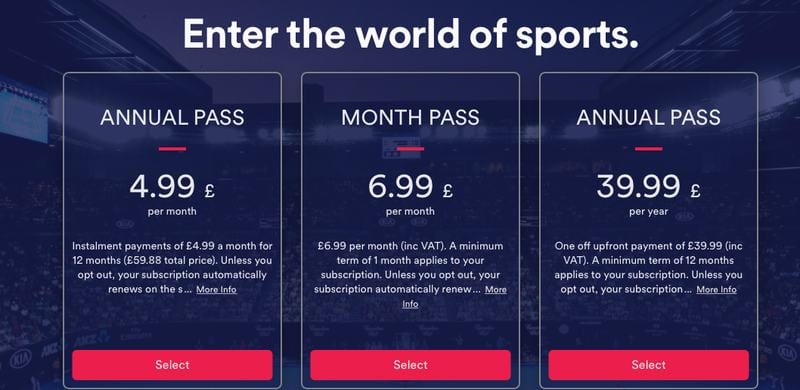 EuroSport Player Subscription