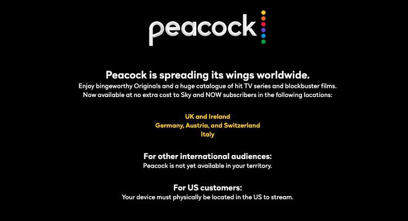 Peacock New Error