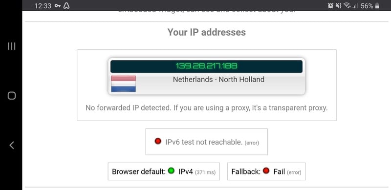 Atlas VPN Leak Test 1