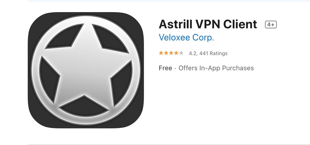 Astrill iOS Store