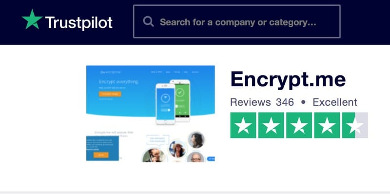 Encrypt.me Trustpilot