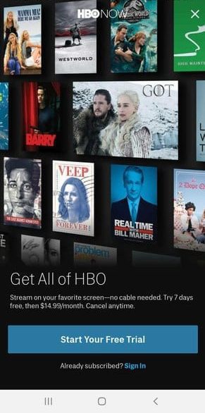 HBO NOW Trial