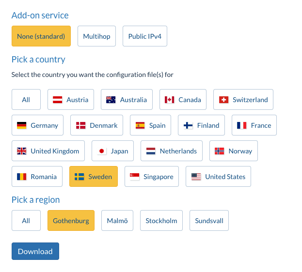 Download OVPN Servers