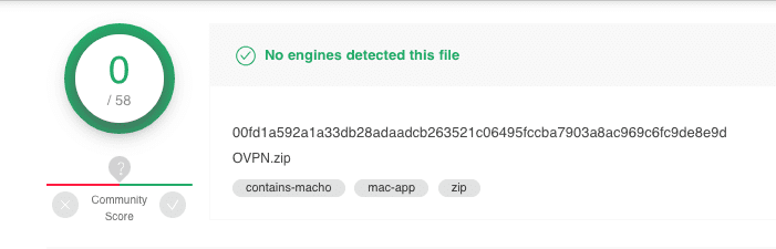 OVPN Virus Scan