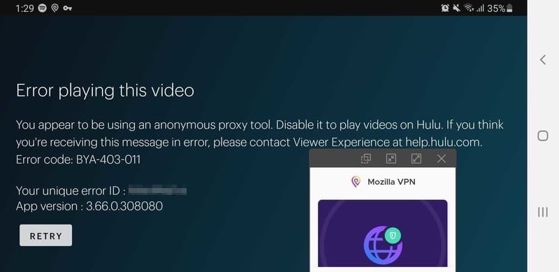 Mozilla Hulu