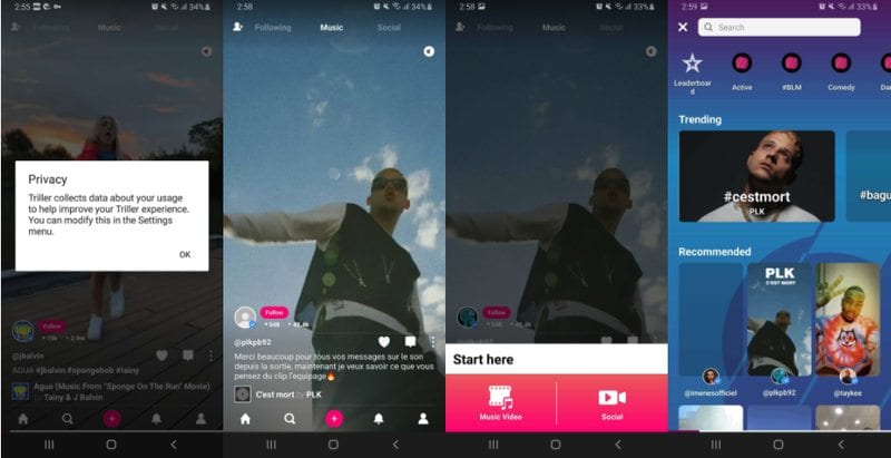 Best TikTok Alternatives - Triller Interface