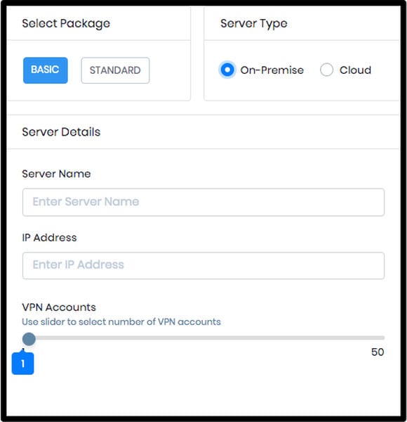 Creating on Premise Server